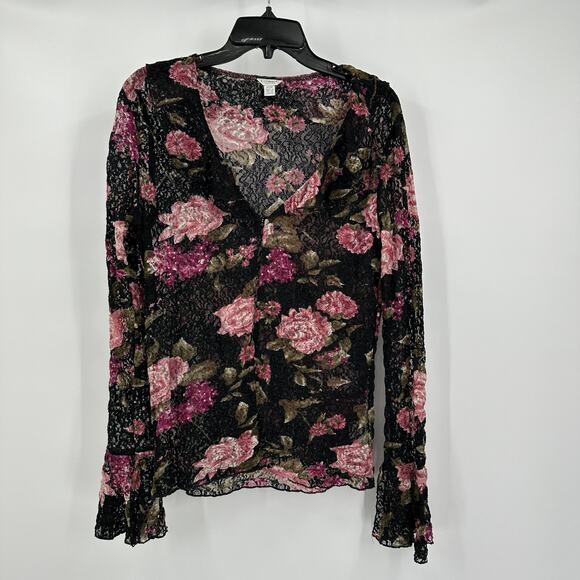 Conrad C Womens Kimono Jacket Size MP Sheer Floral Lace Whimsigoth Fairy Grunge - Picture 1 of 7